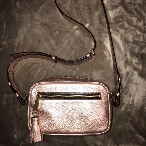 NEW Rose Gold Leather Marc Jacobs zoom crossbody - Picture 2 of 7